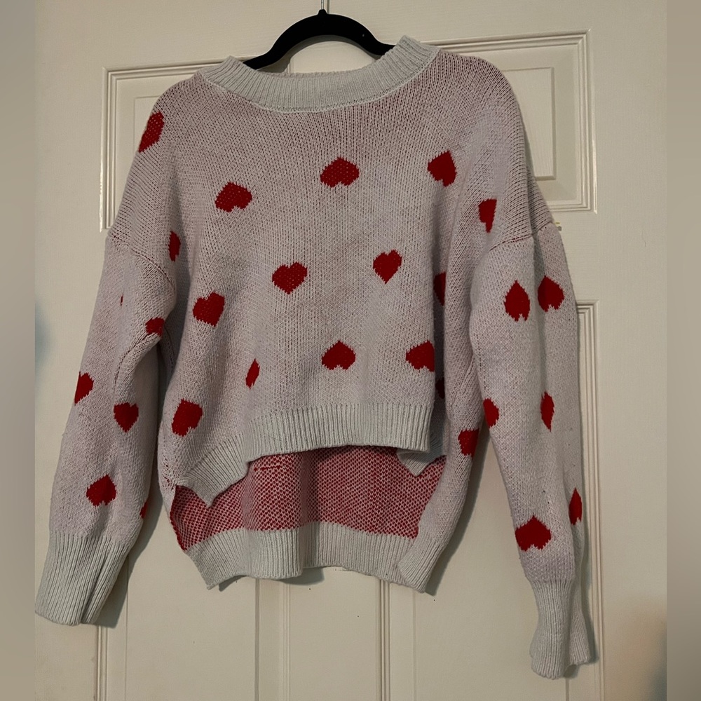 Goodnight macaroon heart sweater high low size L